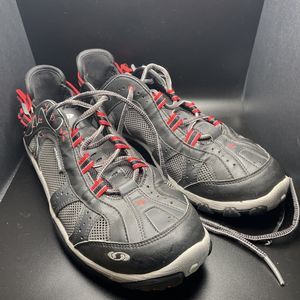 Salomon Men's Size 10 Gray Black Mesh Hiking Shoe Contagrip
